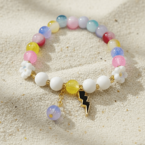 Rainbow Lightning Beaded Bracelet